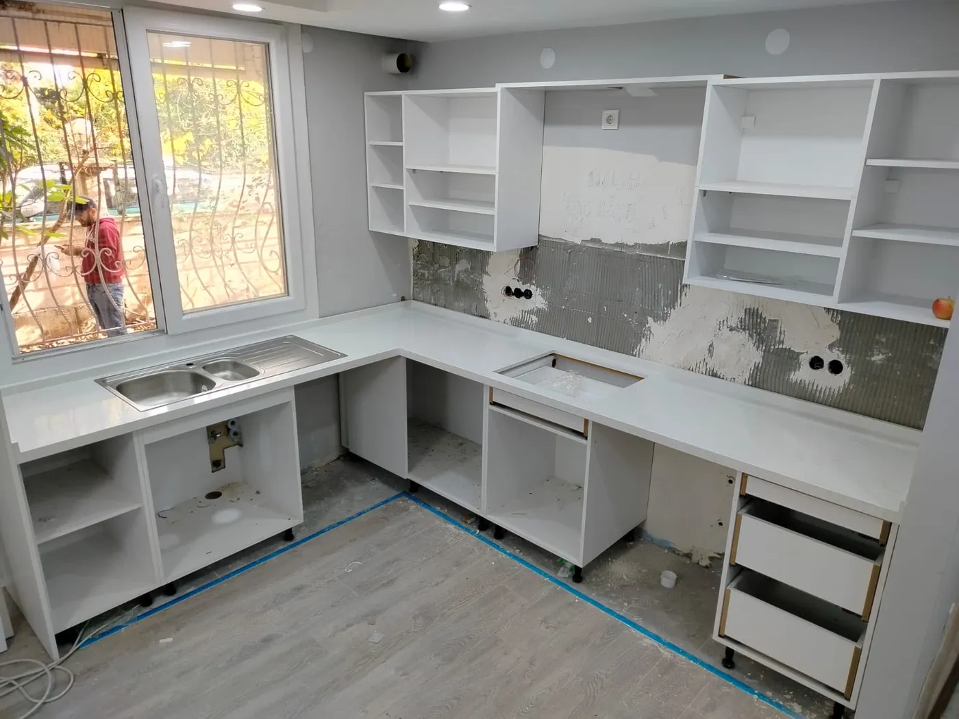 Ölçüye özel mutfak dolabı ve tezgah — Antalya Kepez