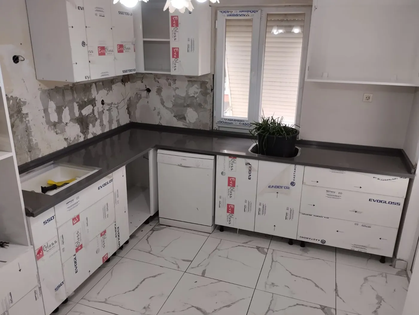 Kuvars (quartz) tezgah uygulaması — Emek Granit Mermer Antalya